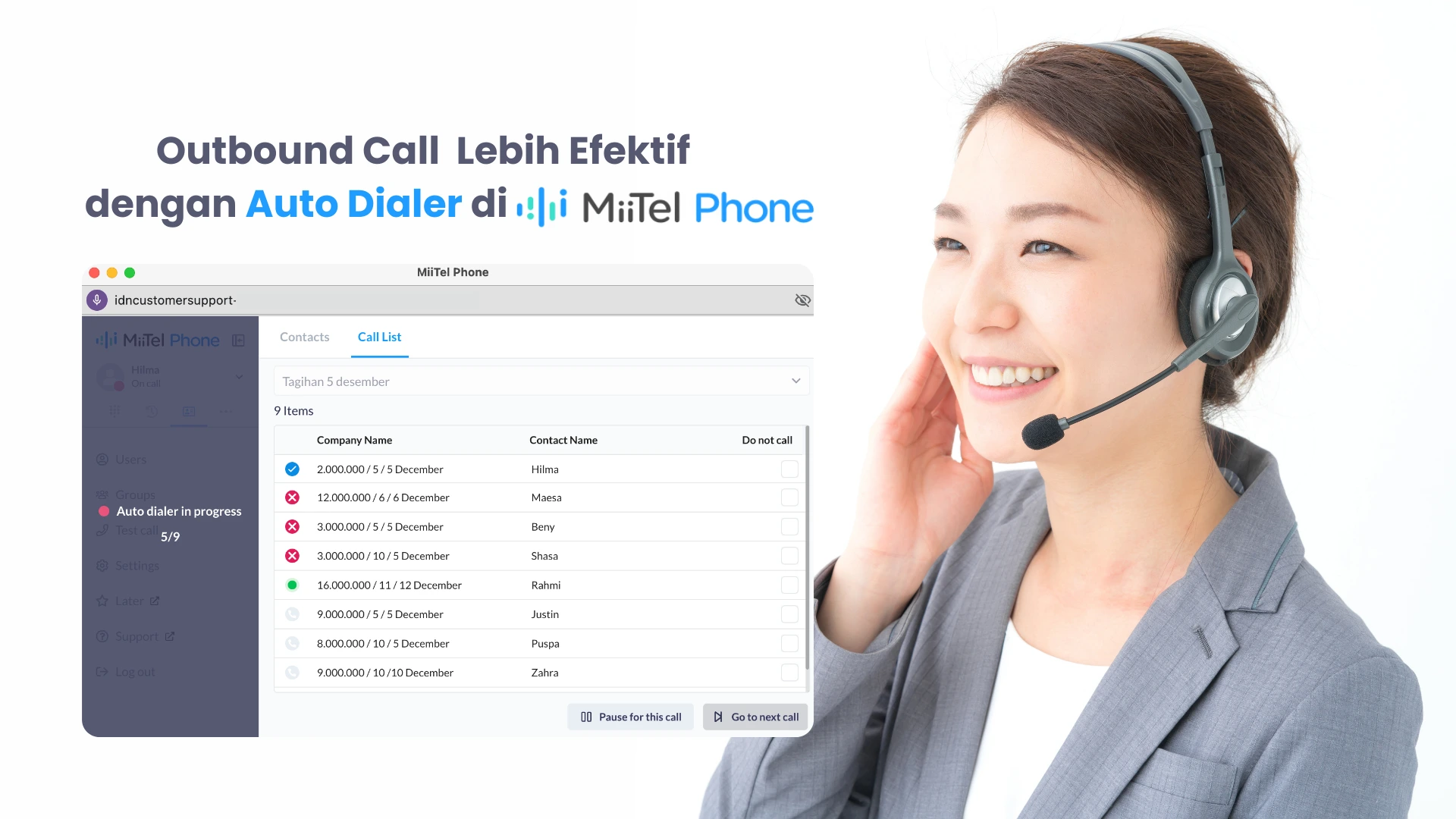 auto dialer miitel