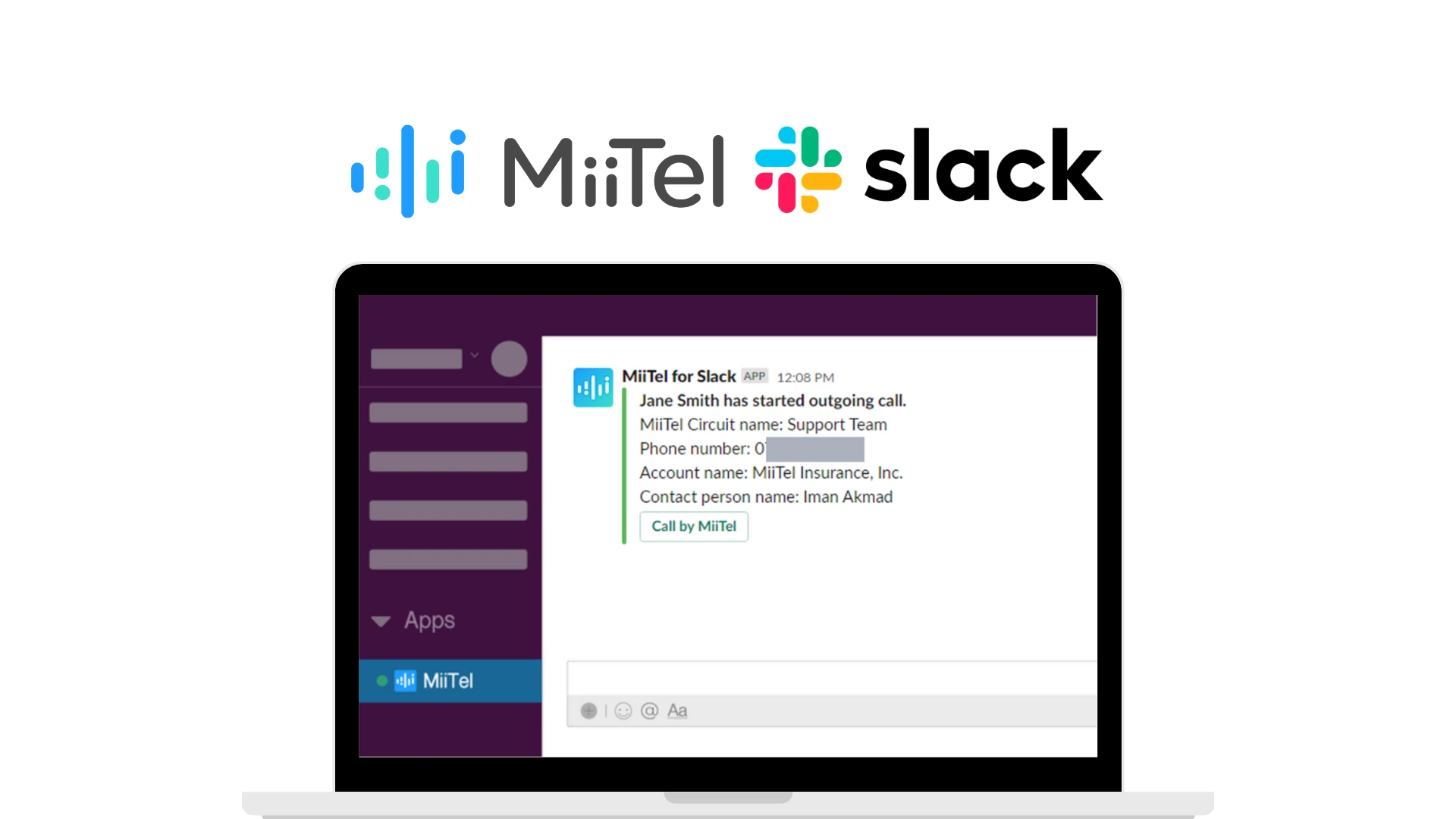 miitel slack integration