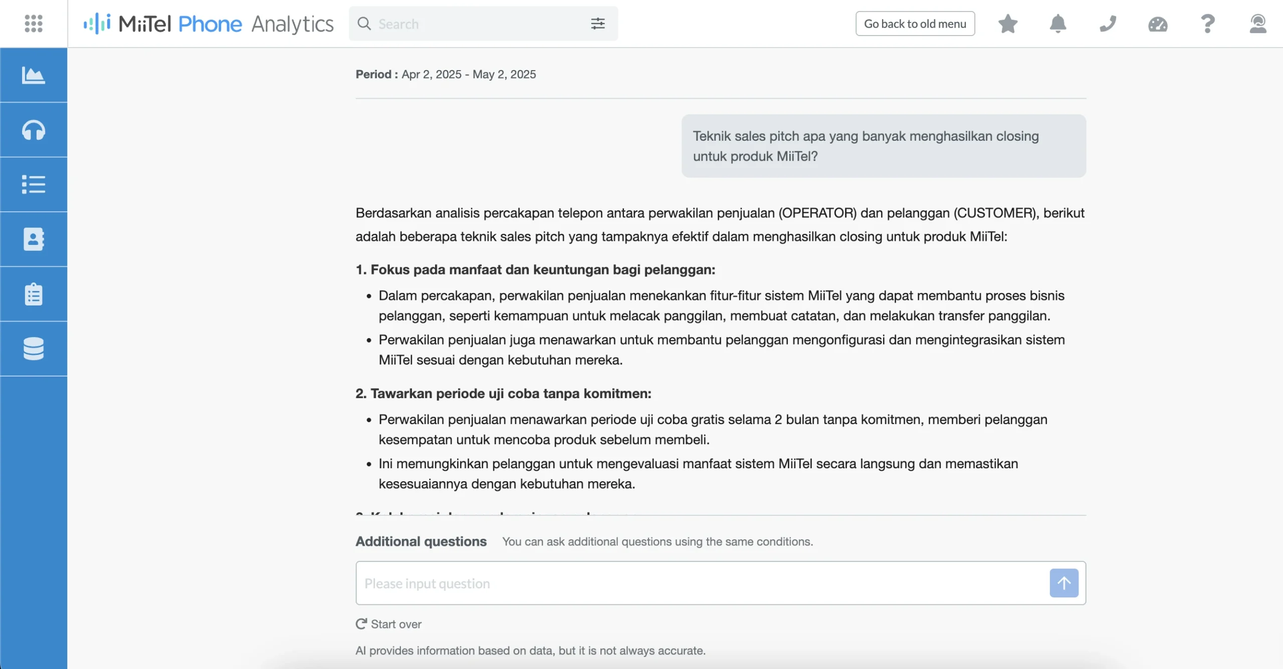 ask AI sales pitch